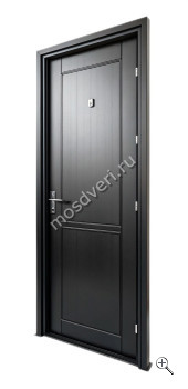 Входная дверь черного цвета современная ЧДД-007 - купить от производителя Мосдвери Входная дверь черного цвета современная ЧДД-007